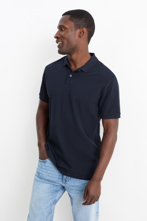 Hommes - Polo - regular fit - bleu foncé