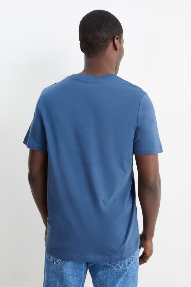Heren - T-shirt - regular fit  - blauw