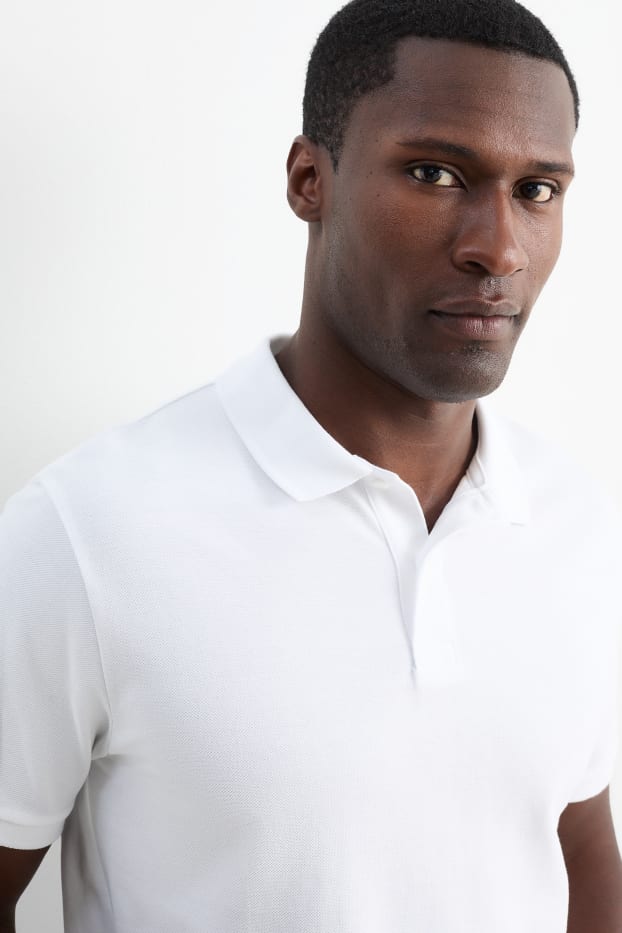 Heren - Poloshirt - regular fit - wit