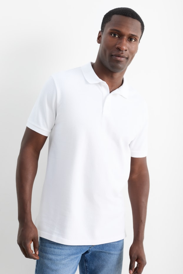 Heren - Poloshirt - regular fit - wit