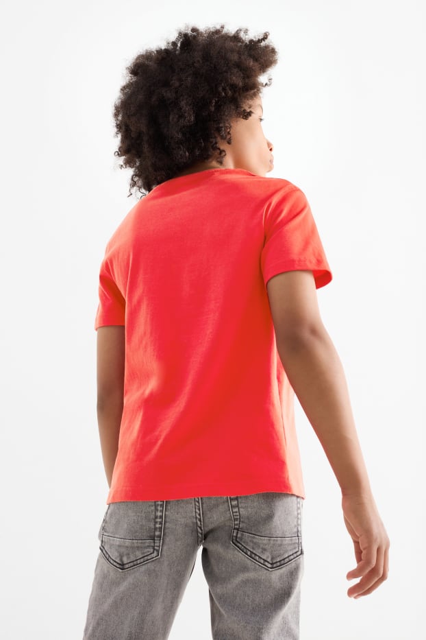 Kinder Jungen - Skater - Kurzarmshirt - rot