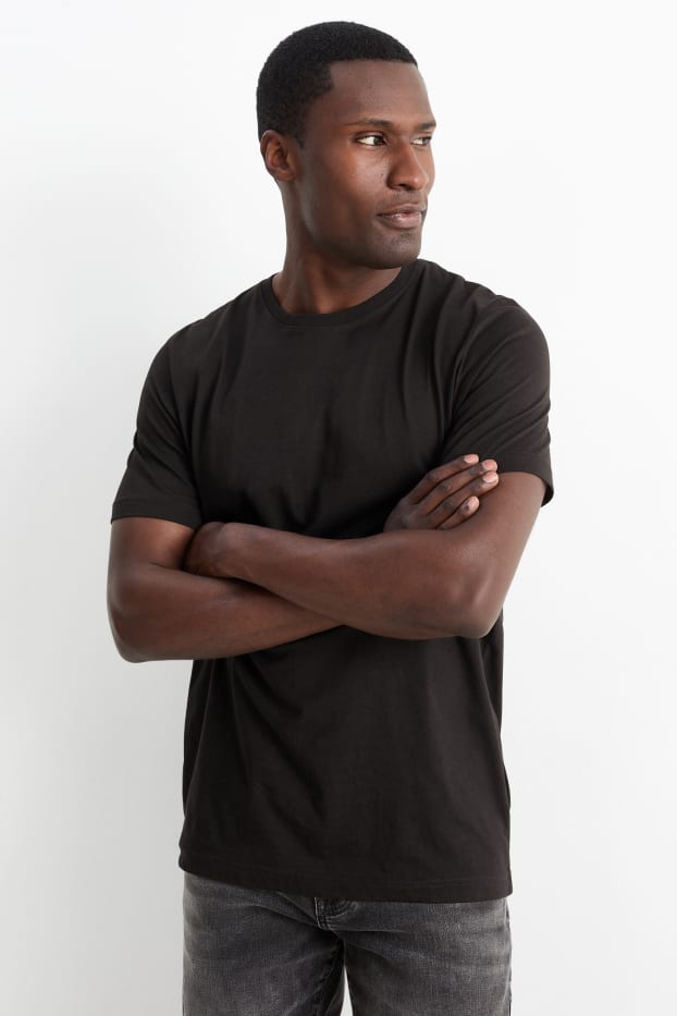 Men - T-shirt - regular fit  - black
