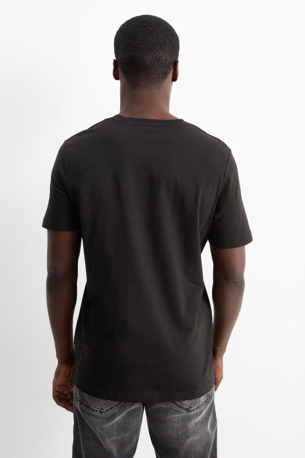 Men - T-shirt - regular fit  - black