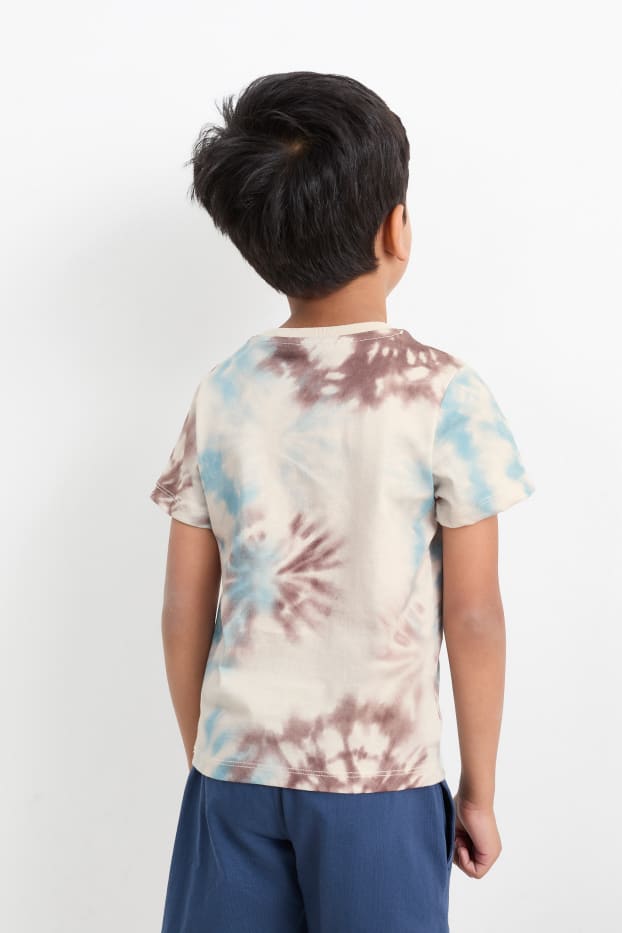Children Boys - Short sleeve T-shirt - patterned - beige