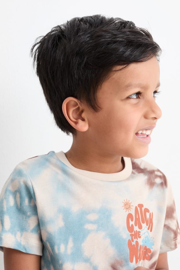 Children Boys - Short sleeve T-shirt - patterned - beige