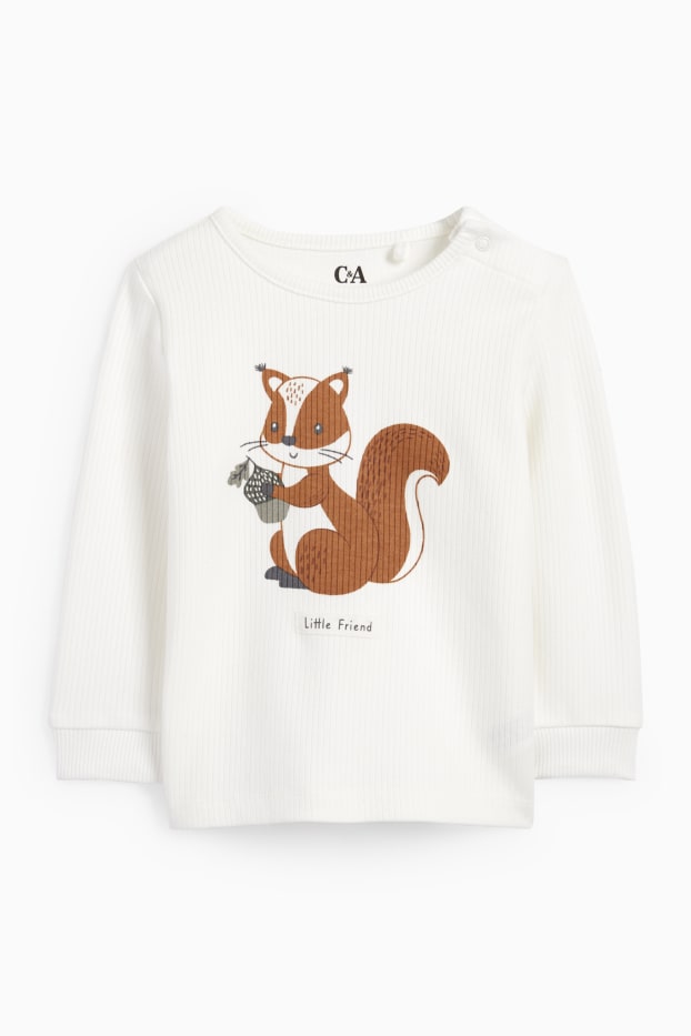 Bébés garçons - Écureuil - pyjama bébé - 2 pièces - blanc crème