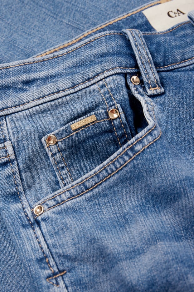 Dames - Wide leg jeans - high waist - jeanslichtblauw