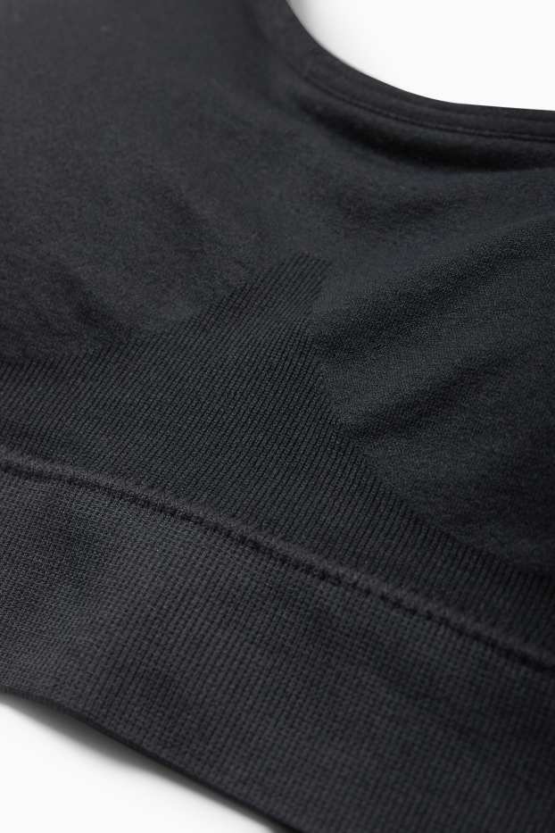 Donna - Brassière - imbottita - senza cuciture - nero