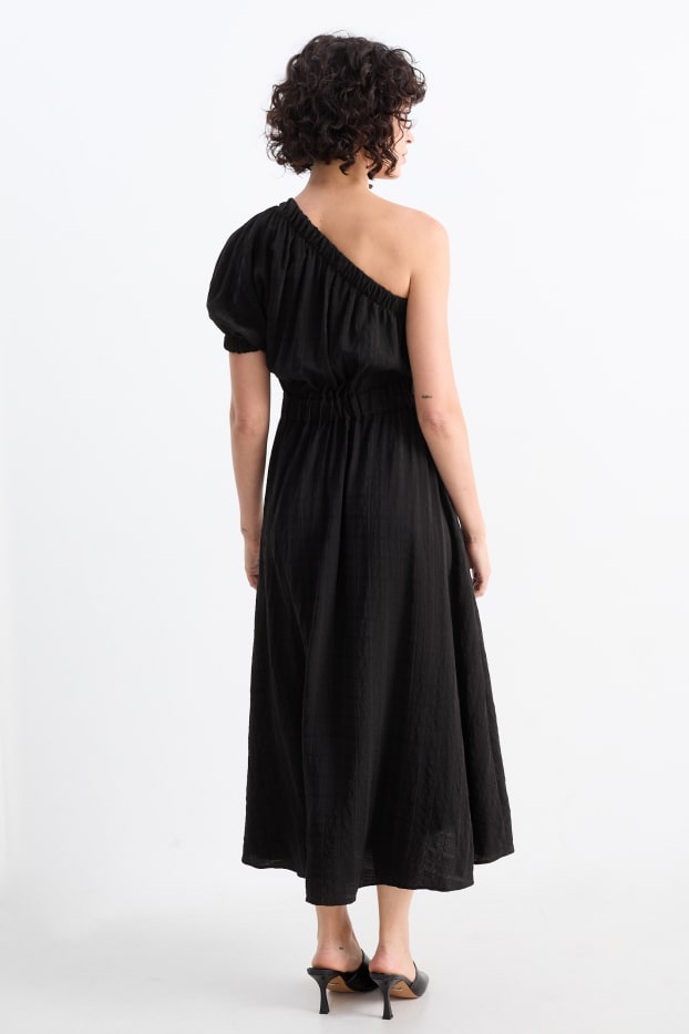 Dona - Vestit amb disseny d’una espatlla - negre