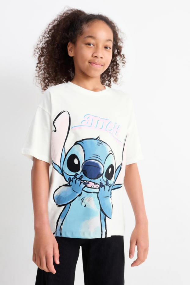 Enfants filles - Lilo & Stitch - T-shirt - blanc crème