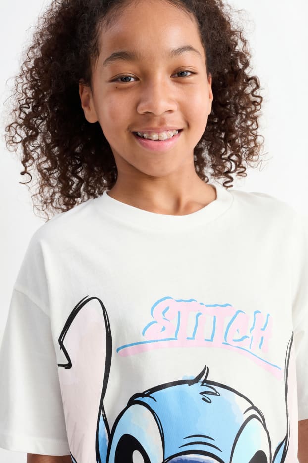 Enfants filles - Lilo & Stitch - T-shirt - blanc crème
