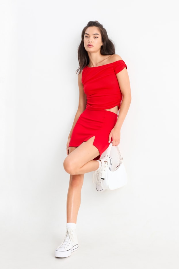 Femmes - Minijupe - rouge