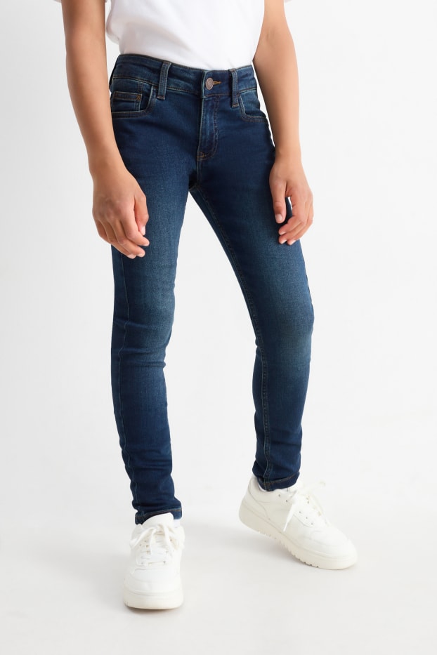 Kinderen: jongens - Skinny jeans - jeansdonkerblauw