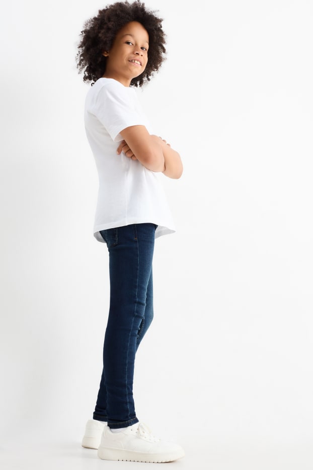 Kinderen: jongens - Skinny jeans - jeansdonkerblauw