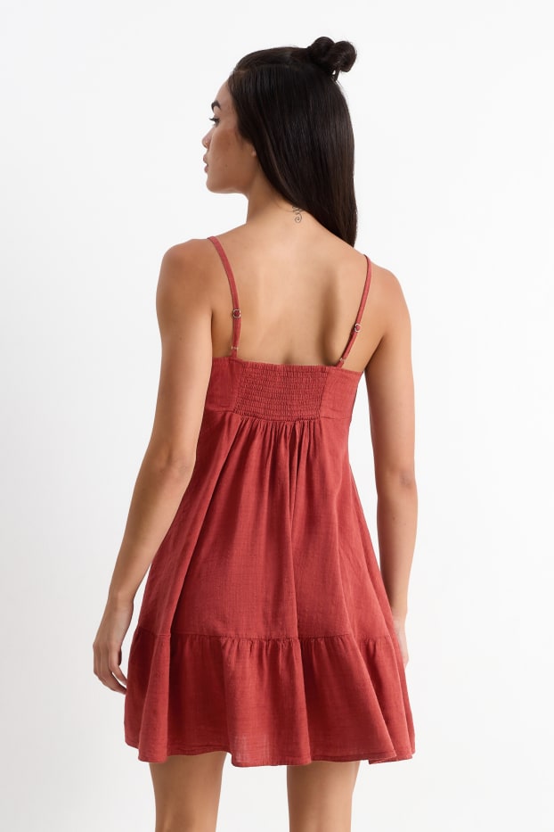 Femmes - Robe évasée - marron