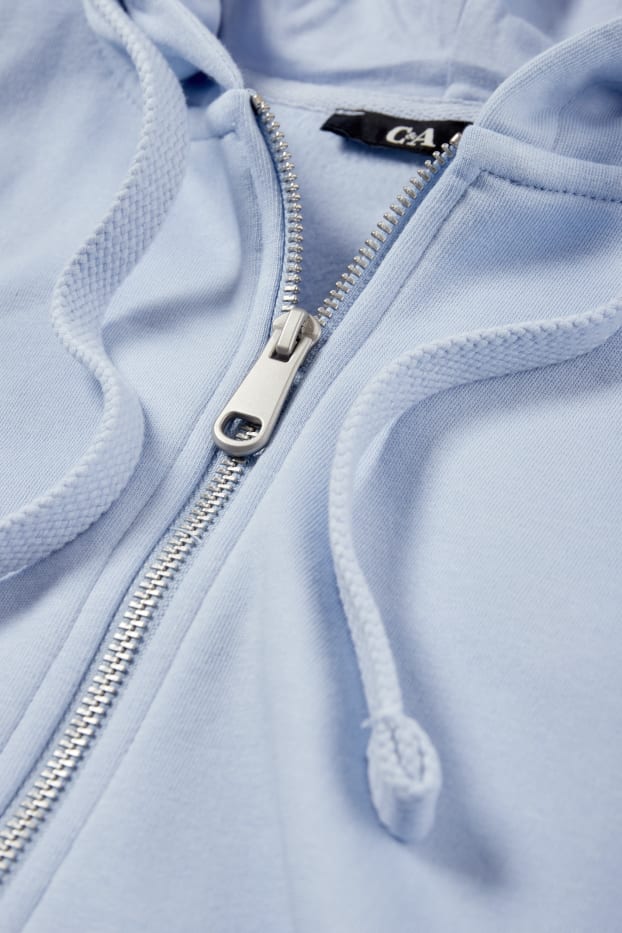 Women - Basic hoodie - light blue