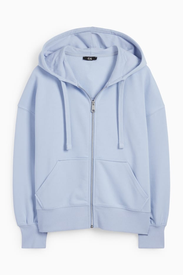 Women - Basic hoodie - light blue