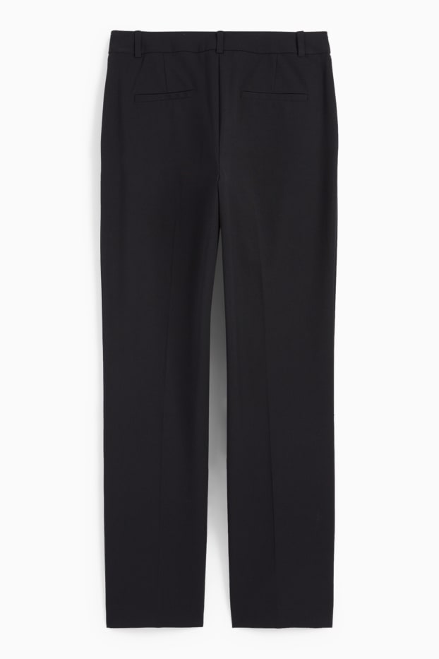 Femmes - Pantalon de bureau - mid waist - straight fit - Mix & Match - noir