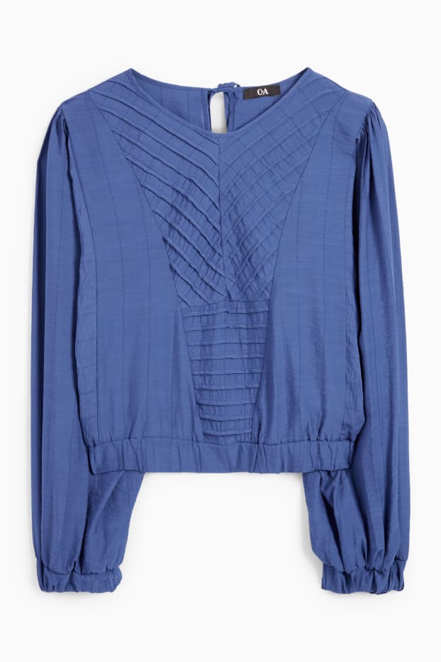 Donna - Blusa con nodo - blu