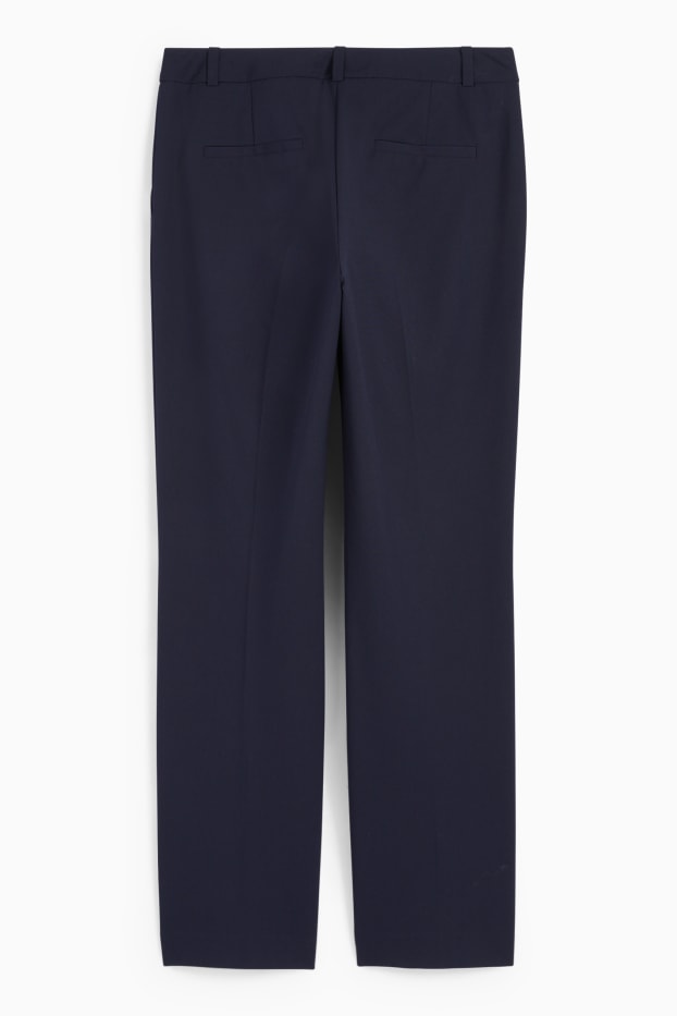 Femmes - Pantalon de bureau - mid waist - straight fit - Mix & Match - bleu foncé