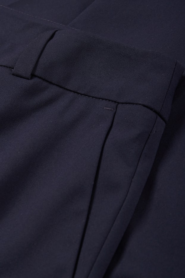 Femmes - Pantalon de bureau - mid waist - straight fit - Mix & Match - bleu foncé