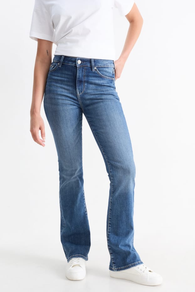 Femmes - Jean bootcut - mid waist - jean bleu