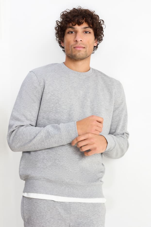 Uomo - Felpa - grigio melange
