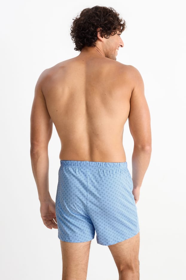 Uomo - Confezione da 2 - boxer - jersey - blu
