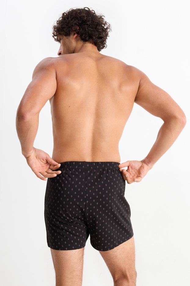 Hommes - Lot de 2 - caleçons - jersey - gris foncé