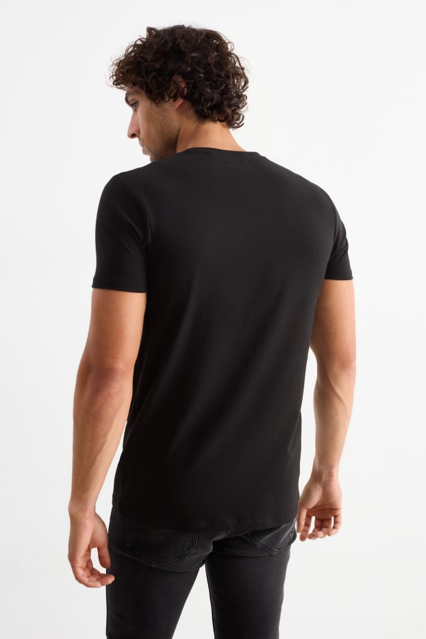 Men - T-shirt - slim fit - Flex - black