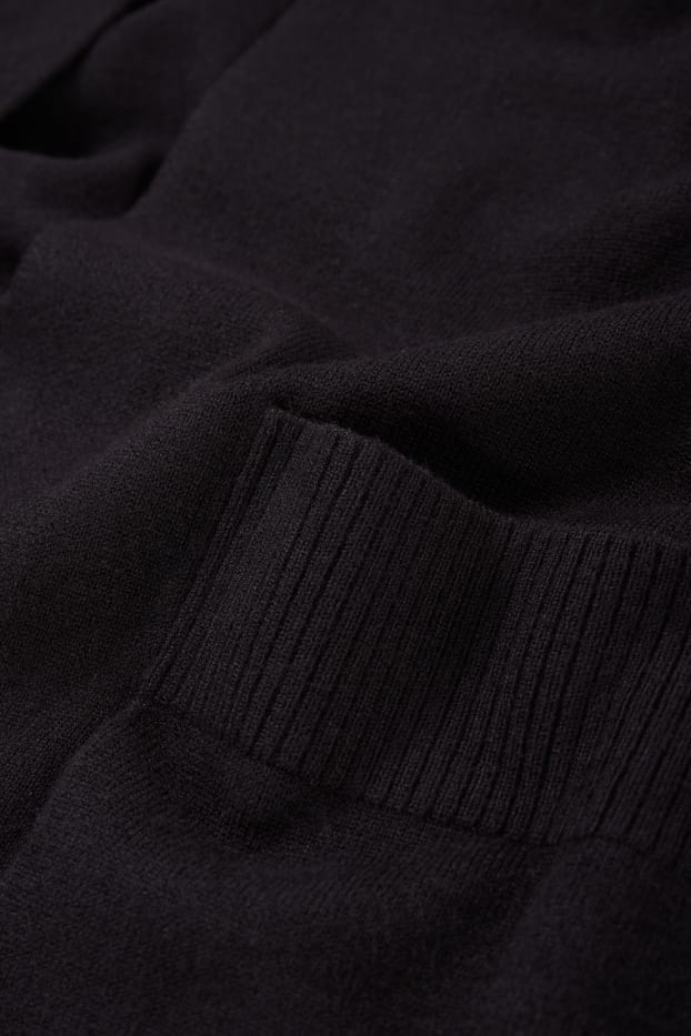 Damen - Lange Strickjacke - schwarz