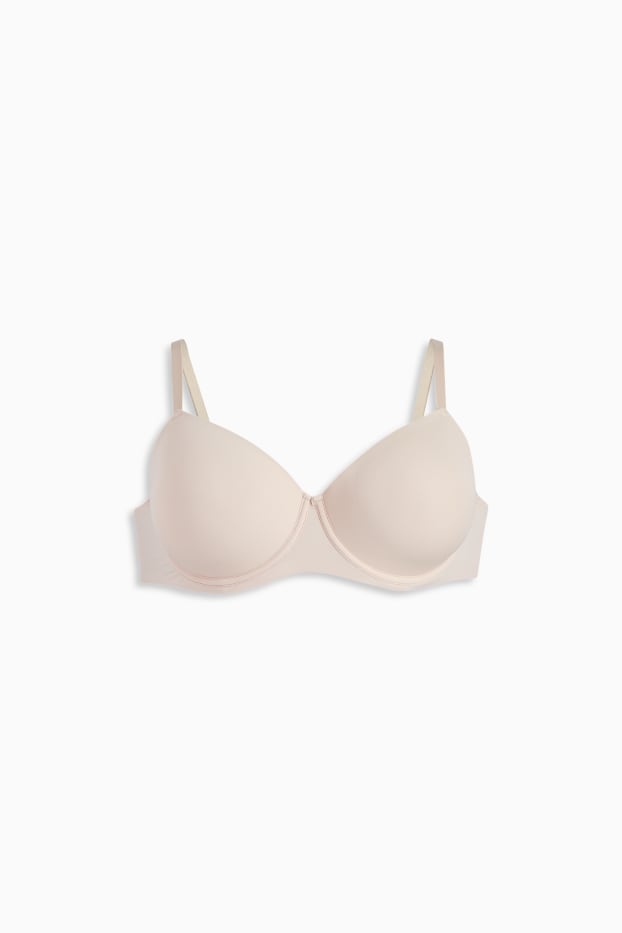 Damen - BH mit Bügel - DEMI - wattiert - LYCRA® - hellbeige