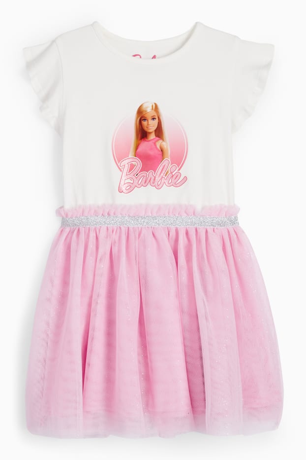 Enfants filles - Barbie - robe - blanc