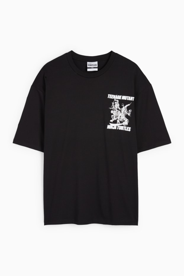 Herren - Oversized-T-Shirt - Teenage Mutant Ninja Turtles - schwarz