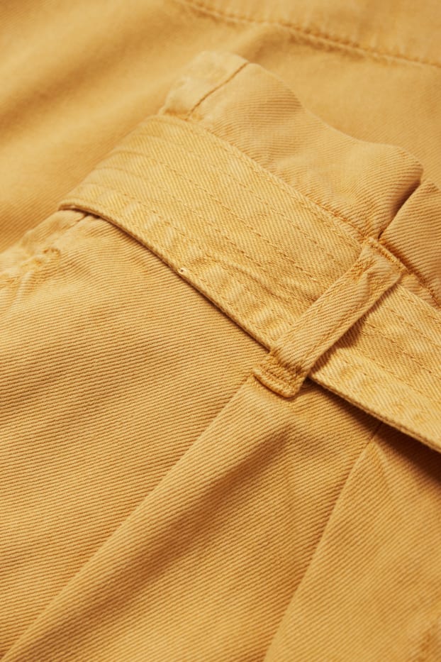 Dámské - Šortky - high waist - žlutá