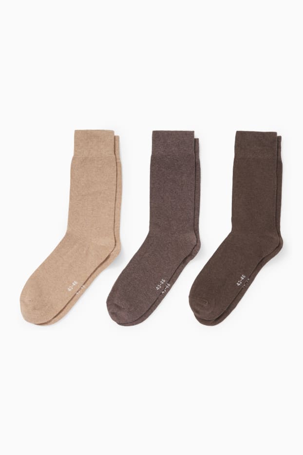 Herren - Multipack 3er - Socken - braun
