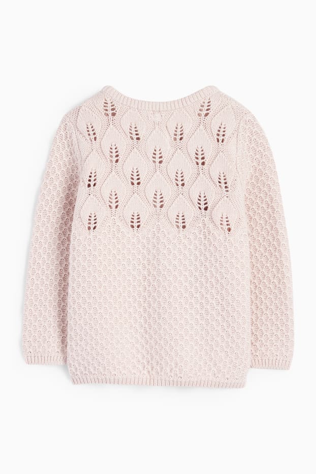 Baby Girls - Baby cardigan - textured - pale pink