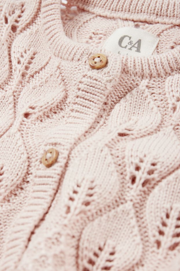 Baby Girls - Baby cardigan - textured - pale pink