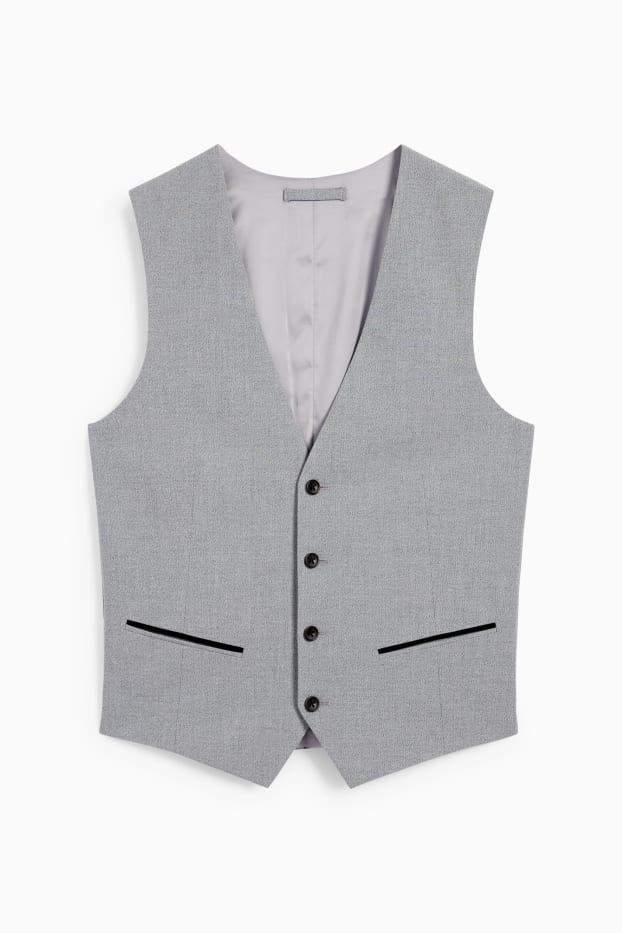 Herren - Baukasten-Weste - Slim Fit - Flex - LYCRA® - grau