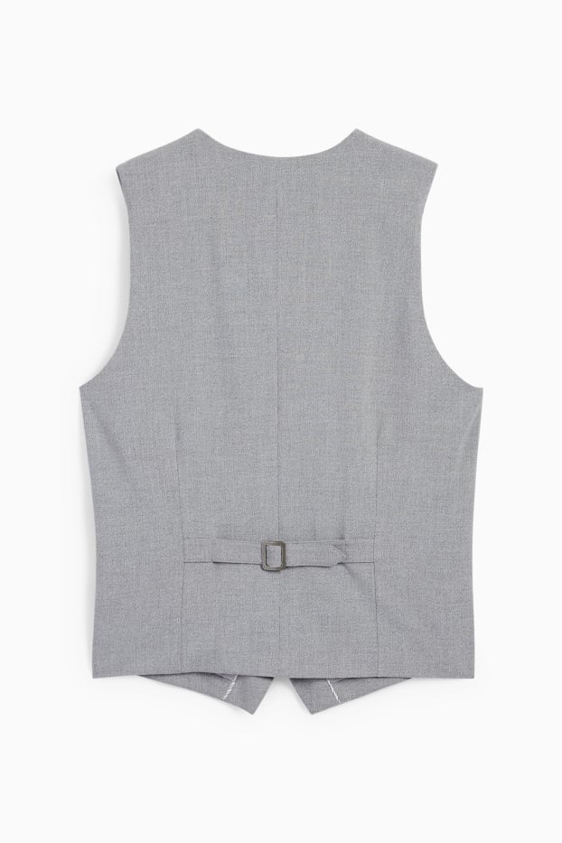 Herren - Baukasten-Weste - Slim Fit - Flex - LYCRA® - grau