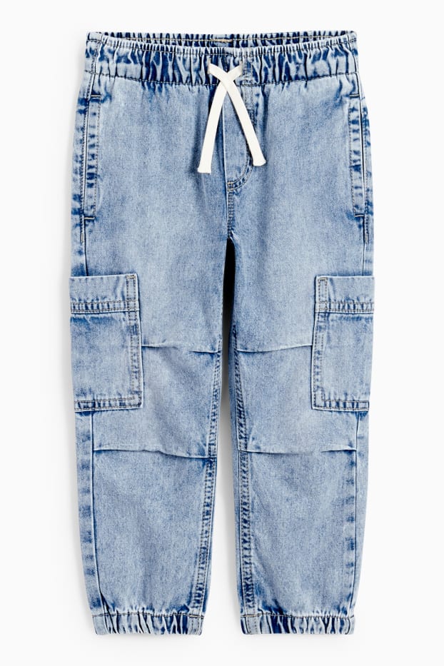 Kinder Buben - Cargo Jeans - helljeansblau