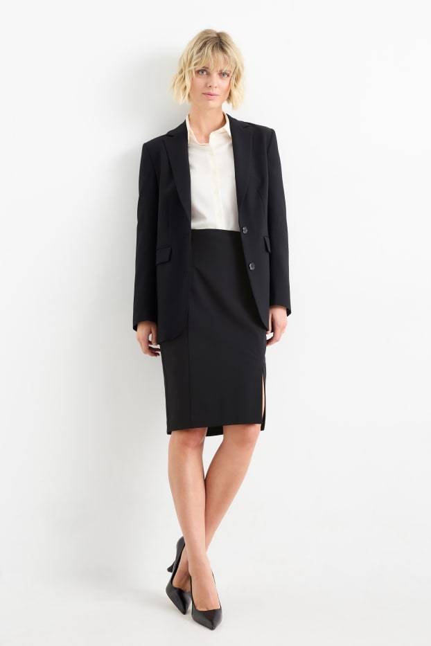 Femmes - Jupe crayon - extensible - Mix & Match - noir