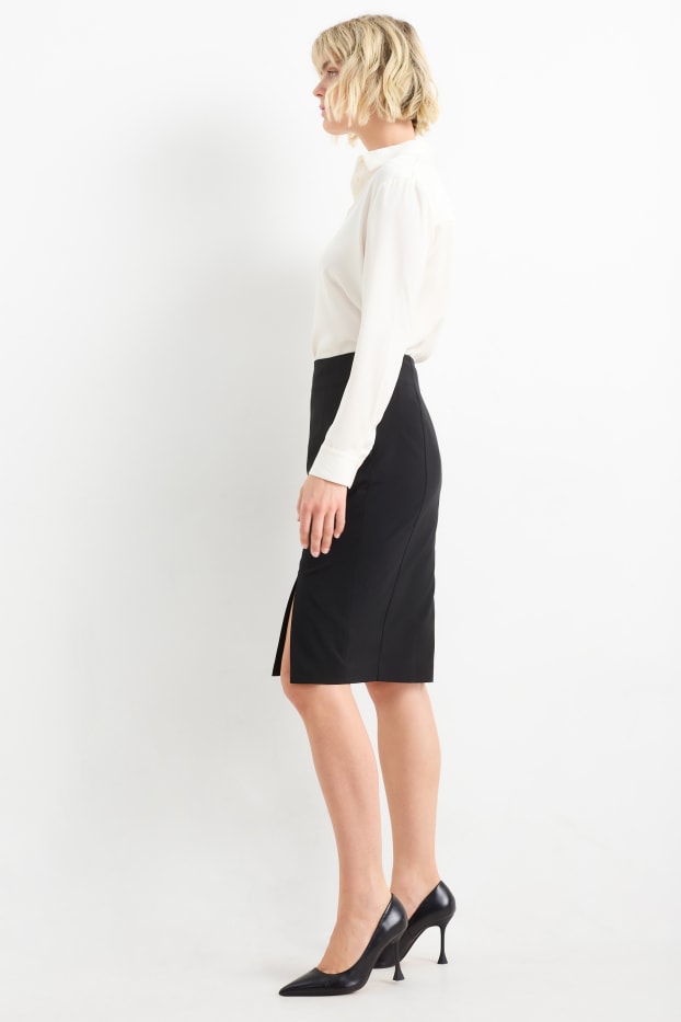 Femmes - Jupe crayon - extensible - Mix & Match - noir