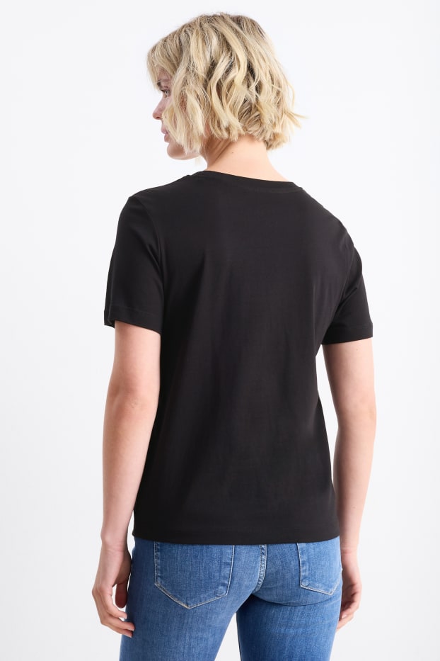 Dames - Set van 2 - T-shirt - zwart