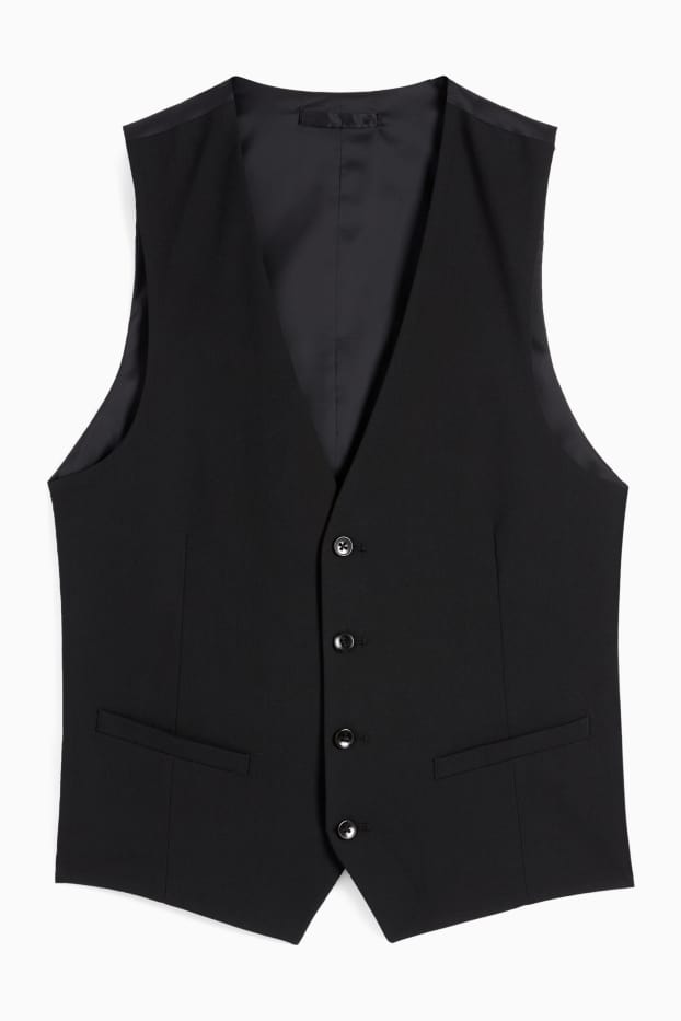 Herren - Baukasten-Weste - Slim Fit - Flex - 4 Way Stretch - LYCRA® - schwarz