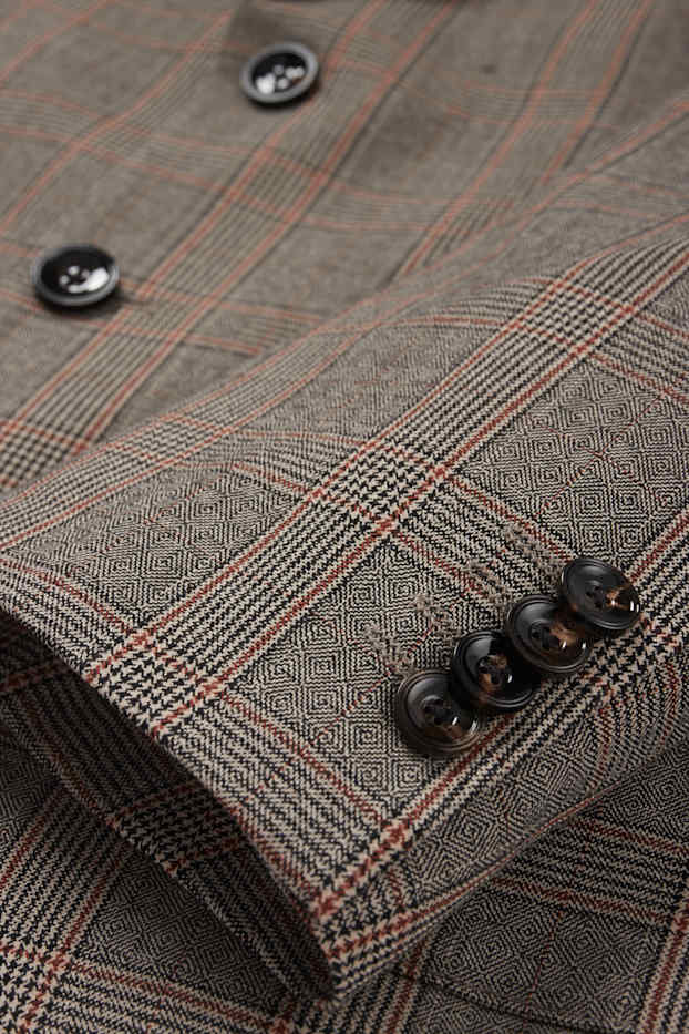 Men - Mix & match tailored jacket - slim fit - Flex - brown