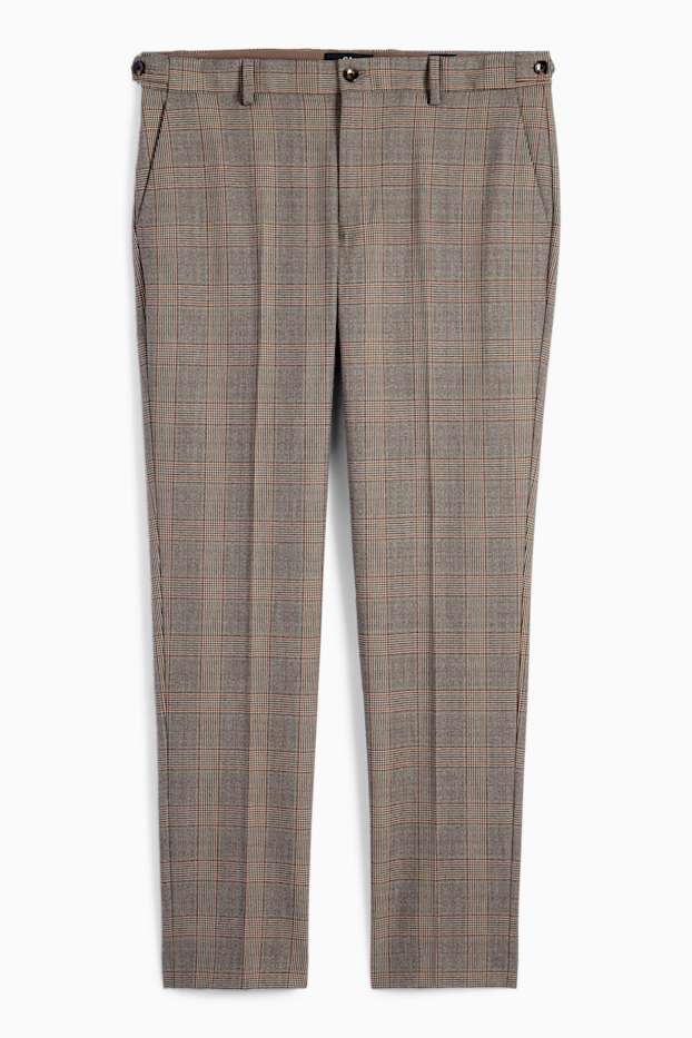Men - Mix-and-match trousers - slim fit - Flex - brown