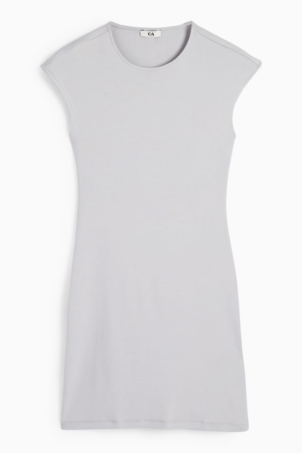 Dona - Vestit ajustat amb obertura - gris clar