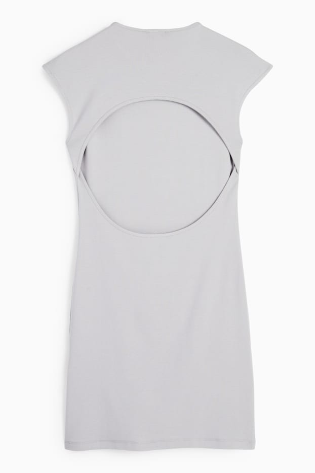 Dona - Vestit ajustat amb obertura - gris clar