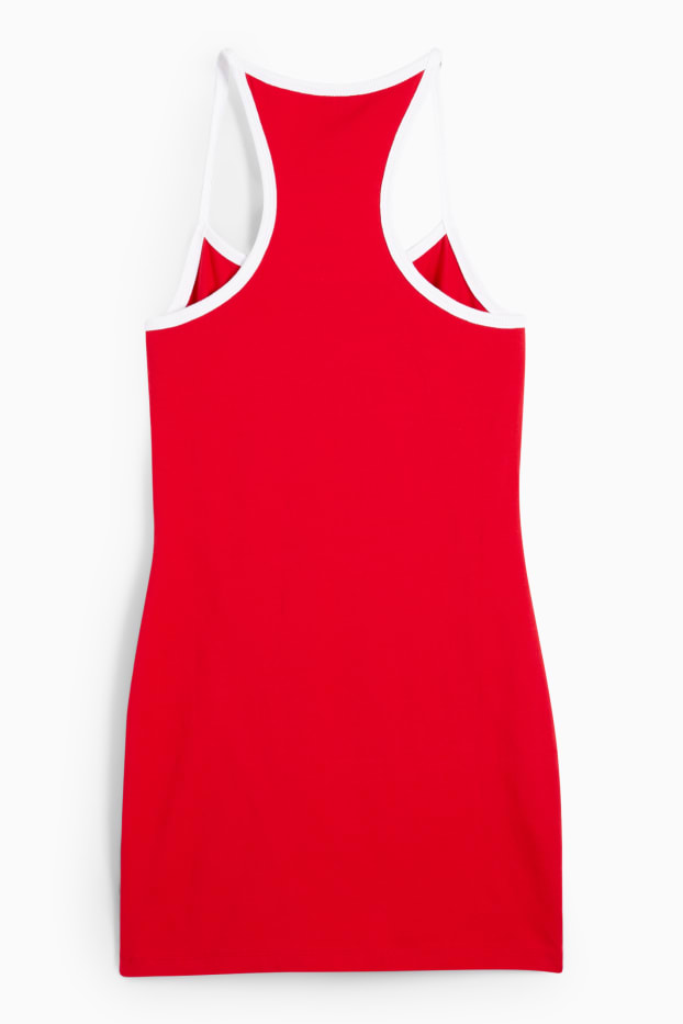 Damen - Figurbetontes Kleid - rot